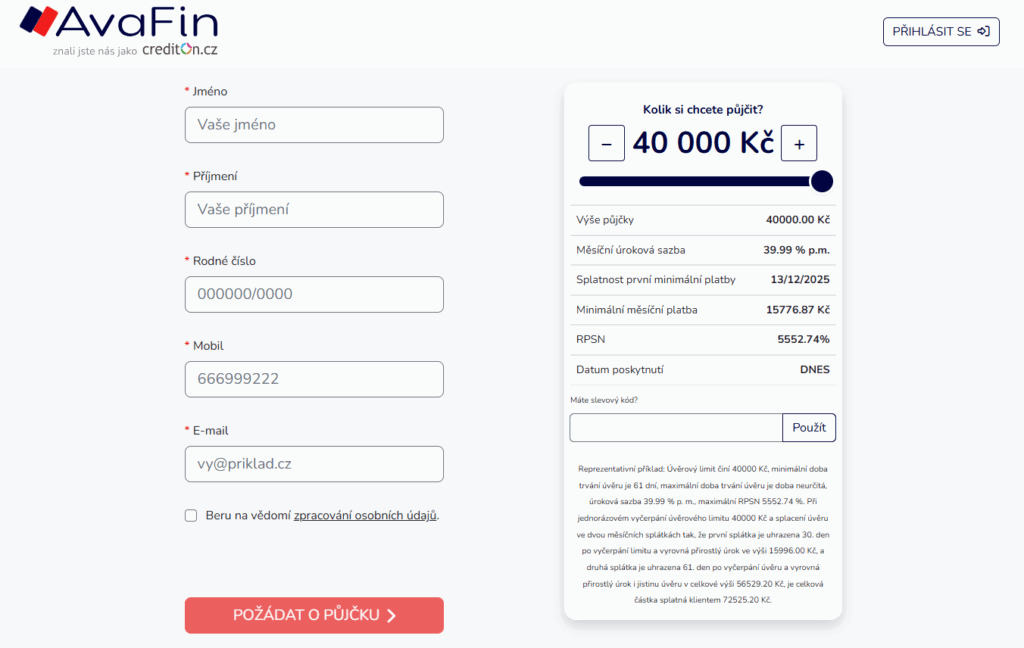 O půjčku lze zažádat online z pohodlí domova, peníze lze mít již do 15 minut od schválení žádosti.